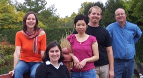 Amy Charkowski, seated, and students