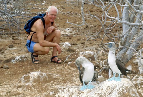 Murph and boobies in the Galapagos where species are almost totally unafraid of people because they 