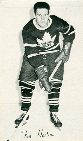 Tim Horton in his Toronto Maple Leafs Uniform