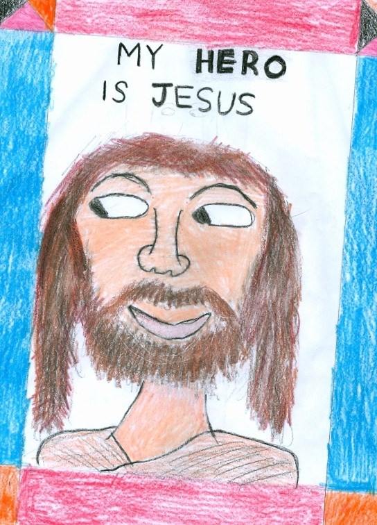 My Hero is Jesus Christ (I drew it)