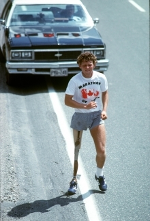 Terry Fox on his Marathon of Hope (http://www.cbc.ca/gfx/pix/terry_fox_cp_385993.jpg)