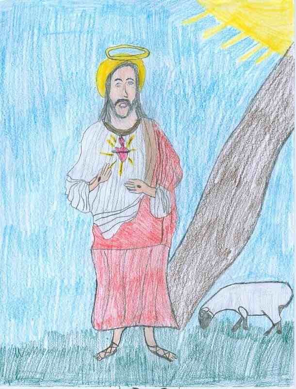 This is Jesus my hero. (I drew it.)