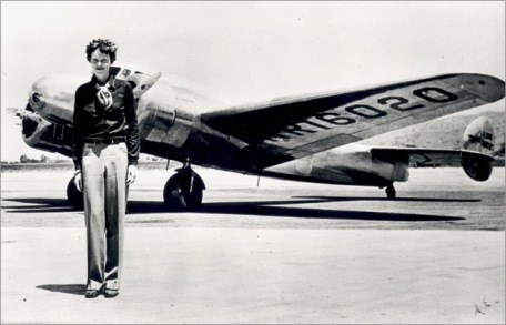 Amelia Earhart and her plane (www.wired.com/images/article/full/2008/07/earhart_630px.jpg)