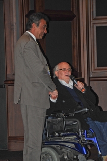 Ron Kovic introduces the winner of the 2011 Ron Kovic Peace Prize, Azim Khamisa