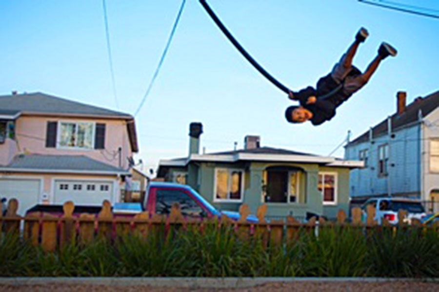 A child enjoys a swing at Pogo Park in Richmond, Calif. (photo: courtesy of Pogo Park)