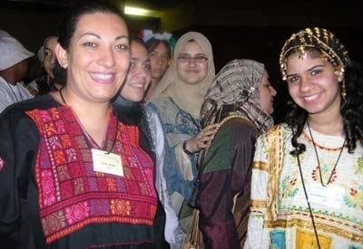 Teachers and students during the national dress celebration at iEARN's 2004 conference in Kosice, Slovakia.