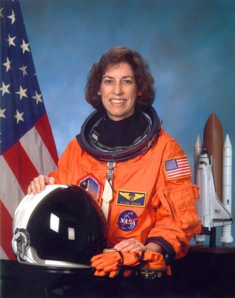 Ellen in her space suit