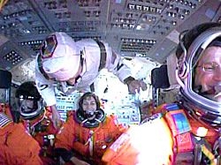 This is Ellen Ochoa's space crew.