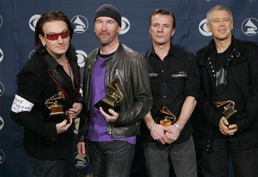 Bono and U2 at the grammys (Google)