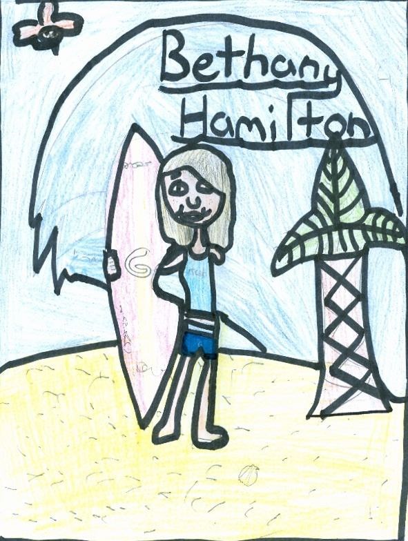 Bethany Hamilton after the shark attack (I drew it)