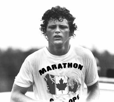 This is Terry Fox running across canada (Google Images)