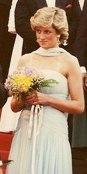 Princess Diana Holding Flowers 