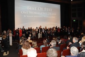 Audience applauds all filmmakers and staff at the MY HERO International Film Festival, after the Best of Fest award was announced 
