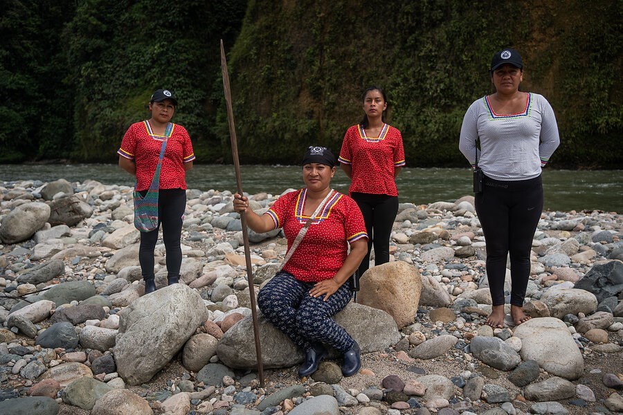 Picture of In Pictures: Indigenous women guard against illegal mining in Ecuador