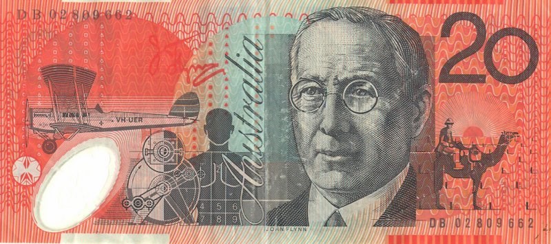 John Flynn on Australian twenty dollar note