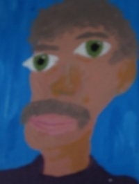 a painted picture of Bryon   by: Valerie Andrew