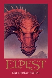 Second book, Eldest (I got this picture from Paolini's web-site: http://www.alagaesia.com/)