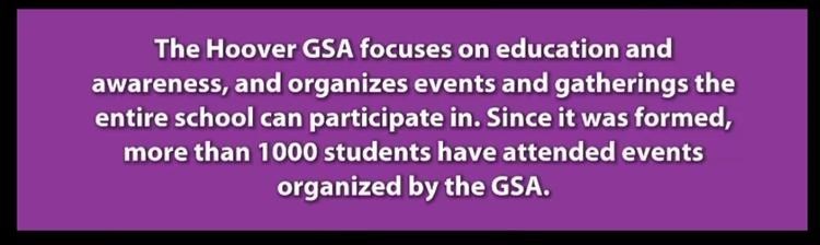 Hoover Middle School GSA - making a difference. (Unity Lab (The Working Group))