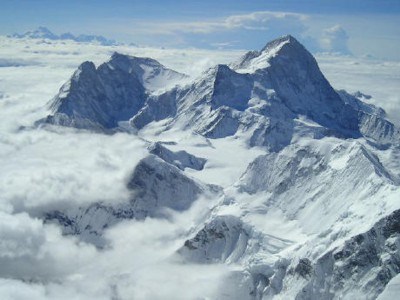 Makalu, world's fifth highest peak. View as seen by Lincoln as he waited.
