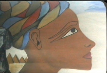 Mural created by Cheikh Seck's students