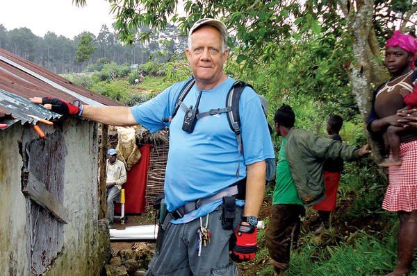 Picture of Bob Keesee's rain catchers bring clean water to Haiti's poorest
