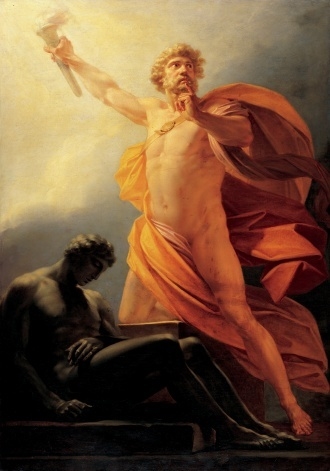 Prometheus standing in glory. (http://centres.exeter.ac.uk/cee/prometheus/Heinrich_fueger_1817_prome