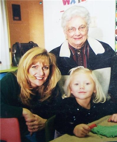 My mom, grandma & me during pre-school