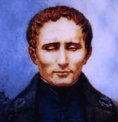 A common portrait of Louis Braille.