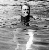 Roosevelt swimming at the Georgia Warm Springs