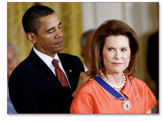 Nancy G. Brinker and President Obama (http://www.nancygbrinker.com/images/ngb_mb_president_medal.jpg)