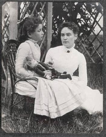 Keller with her teacher, Annie Sullivan