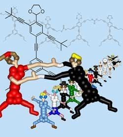 Each NanoPutian cartoon figure is based on a molecule 