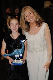 Emily Baker poses with Film Festival Director Wendy Millette