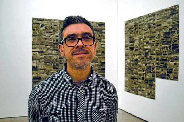Raúl Cárdenas Osuna, founder of Torolab, stands in a gallery in Mexico City that is exhibiting some of the collective’s work.
