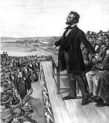 Abraham Lincoln giving his Gettysburg Address (www.loc.com ())