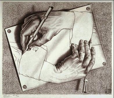 Drawing Hands 1948 Lithograph while in Holland