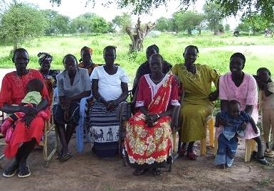 Valentino returned toThe newly elected officers of the Marial Bai Women's Action Group. With a grant from the Foundation, the group will launch small business ventures, beginning with a restaurant.