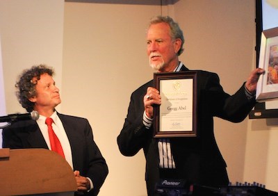 Mayor Pro Tem Steve Dicterow and 2016 Community Award winner Gregg Abel