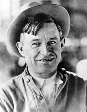 Portrait of will rogers from wikicommons